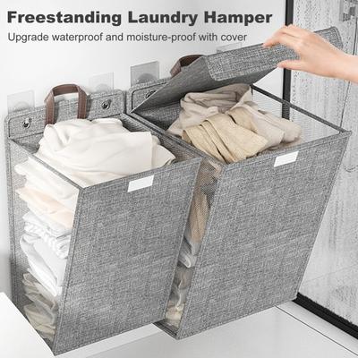 Laundry Storage Bag Clothes Hamper with Lid Dustproof Water Resistant Handle