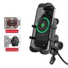 USB QC3.0 Fast Charging Wireless Charger ABS Material Motorcycle Bike for Bicycle Phone Holder Stand Supports Mobile Cell Phone