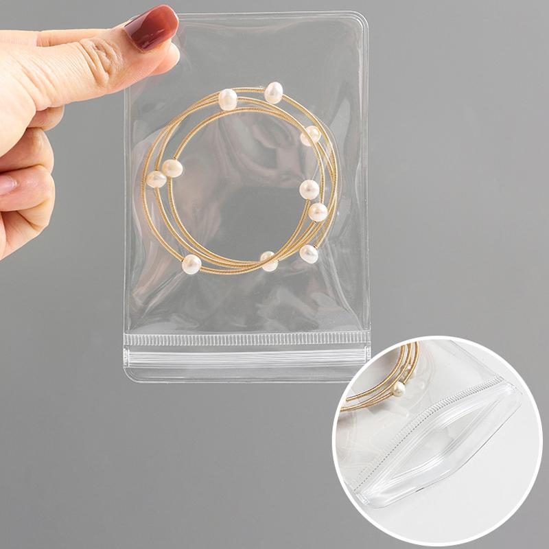 20 Stück transparente, selbstdichtende Schmuckbeutel, dicke Halsketten, Armbänder, Druckverschlussbeutel, Ring-Aufbewahrungstasche, Aufbewahrungstasche, Antioxidationsbeutel