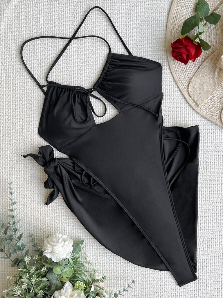 High Cut Sexy Women One Piece Swimsuit Thong Female Swimwear 3 Pieces Monokini Bandage Bathing Suit Swimming Suit Beachwear