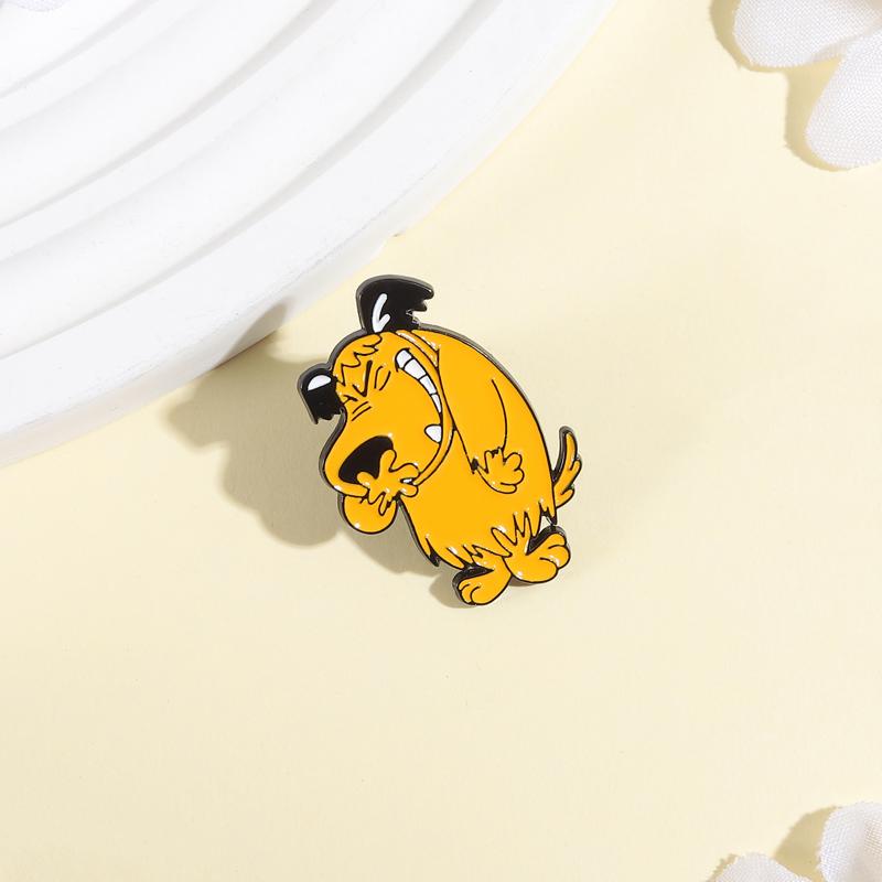 Funny Dog Enamel Pins Vintage Retro TV Series Character Brooches Lapel Badges Cartoon Animals Jewelry Gift for Friends