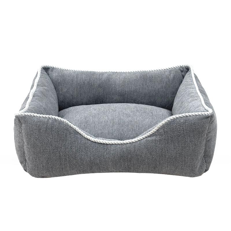1 Stück Einfarbige Verdickte Kleine und Mittlere Hundehütte Halbgeschlossen Ganzjahres-Universale Katzenhütte Rutschfester Boden Haustiermatte Stilvolles Sofa-Bett