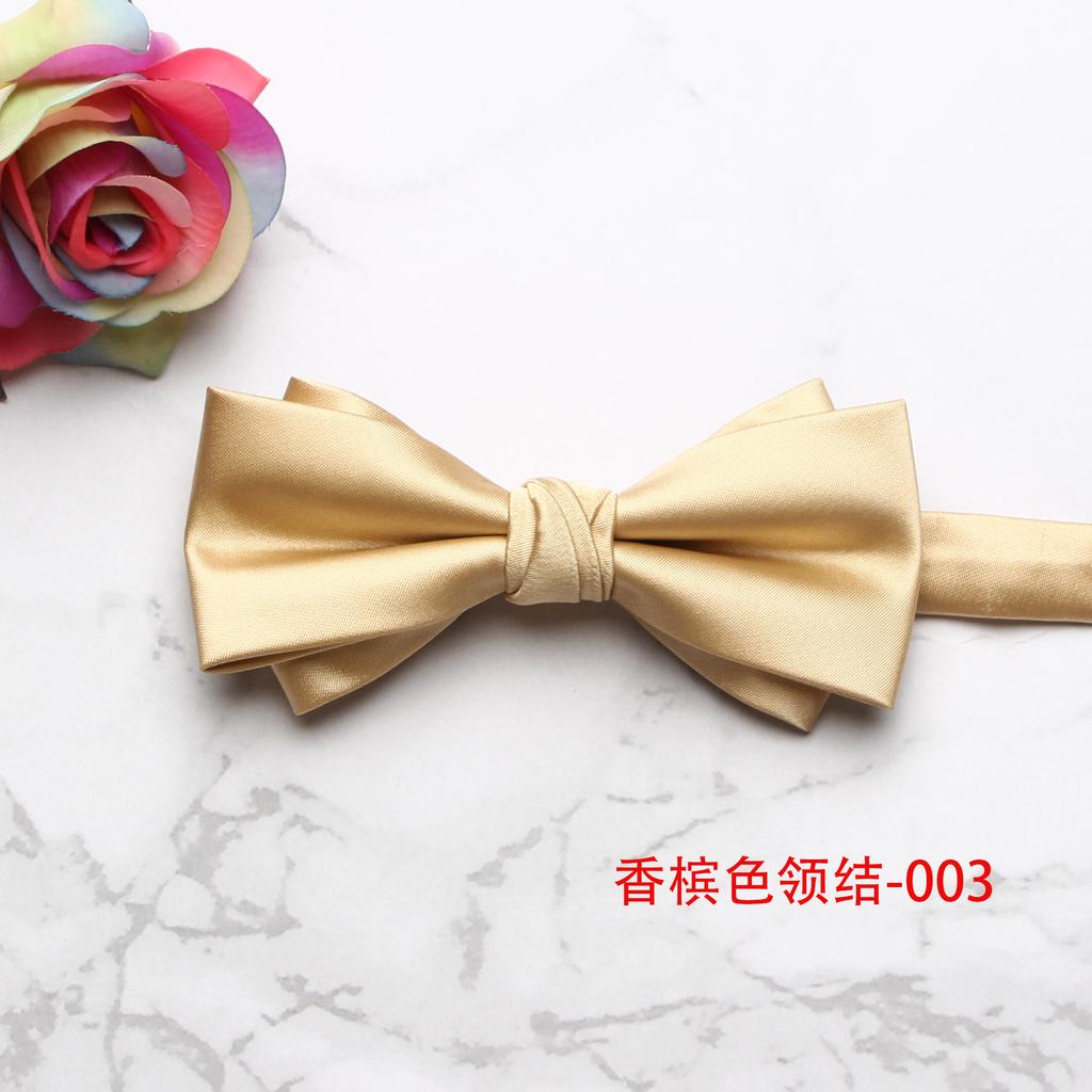 Solid Color Men'S Polyester Bow Tie, Multi-Color Wedding Groom Best Man Bow Tie Bow Flower