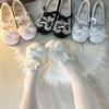 Round Head Small Leather Shoes Japanese Round Head Bow Lo Student Versatile Single Shoes 2025 Summer and Autumn New Lolita Low Heel
