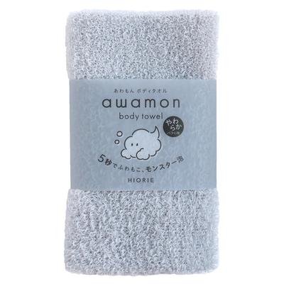 Hiorie Awamon Body 1 Made In 20 X Foams In 5 Long Body Light Gray Towel, Piece, Japan, Soft, Approx. 90cm, Seconds, Quick-Drying, Pile, Wash, Awamon,