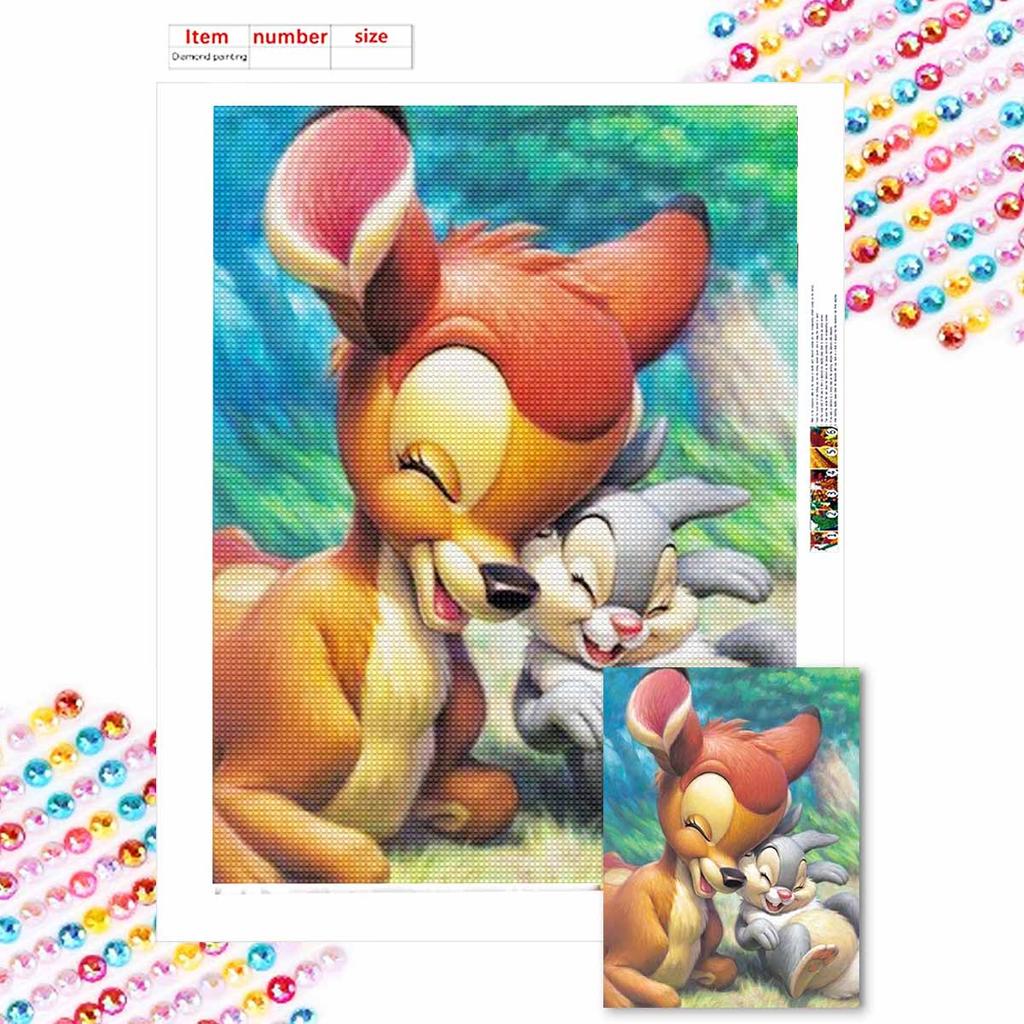 DIY Diamond Painting Bambi The Fawn Cross Stitch Kit Mosaic Art Diamond Painting Full Circle Diamond Home Decoration