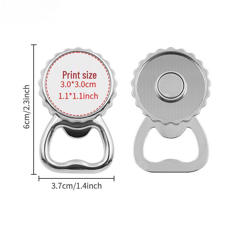 Cross-Shaped Metal Bottle Opener Magnet for Custom Design Sublimation Gifts