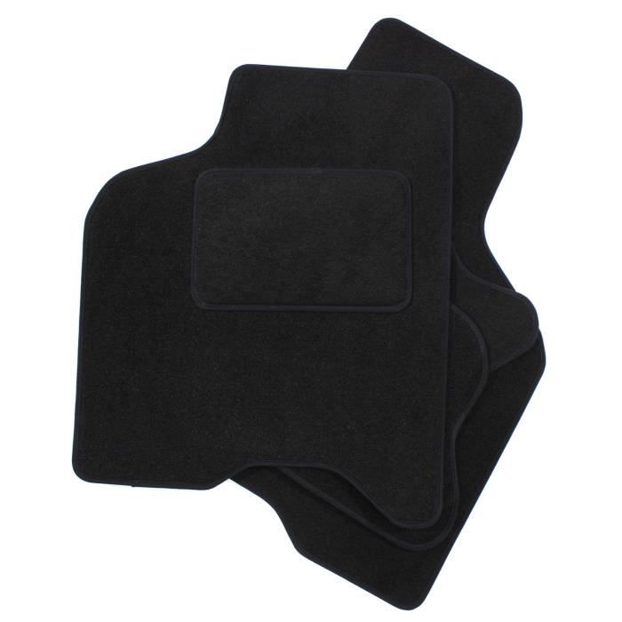 Tapis de sol - VW - Lupo - Velours noir - Ajustement précis - Renforcé sous les pédales