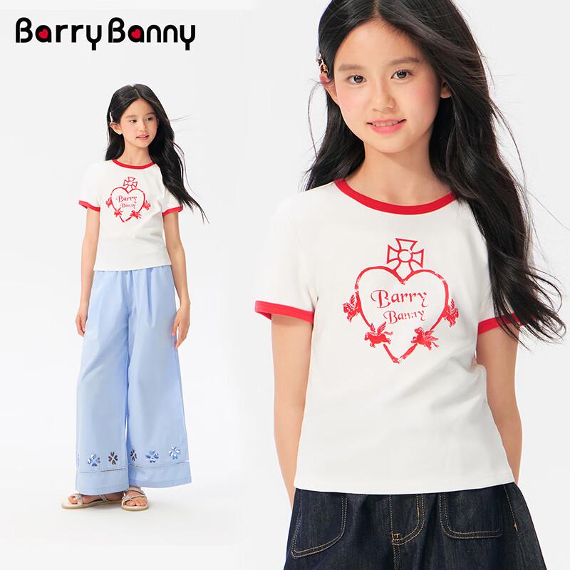 BARRY BANNY Girls' Color Block Heart Print T-Shirt