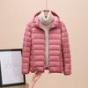Down jacket women's new short light and thin thickened warm slim white duck down fashion coat