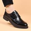 Men's Genuine Leather Lace-Up Business Casual Shoes - Breathable Soft Sole