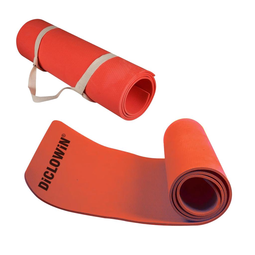 Коврик для йоги | 6 мм, противоскользящий, с дополнительным сцеплением | В комплект входит ремень для хранения | Упражнения, растяжка, отдых и йога для мужчин, женщин, детей и пожилых людей (Армейский Зеленый)