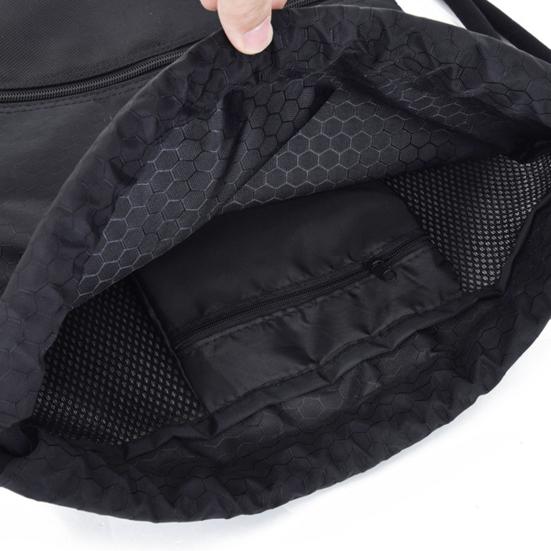 Nylon Drawstring Bag Lightweight Waterproof Double Strap Drawstring Backpack for Outdoor