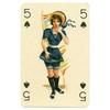 Custom Aluminum Tin Sign Art - Vintage Playing Cards and Women Wall Decor