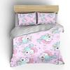 Cartoon Cute Unicorns And Stars Pattern Bedding Set 1 Duvet Cover 2 Pillowcases For Adult And Children Luxury Gift Full Size