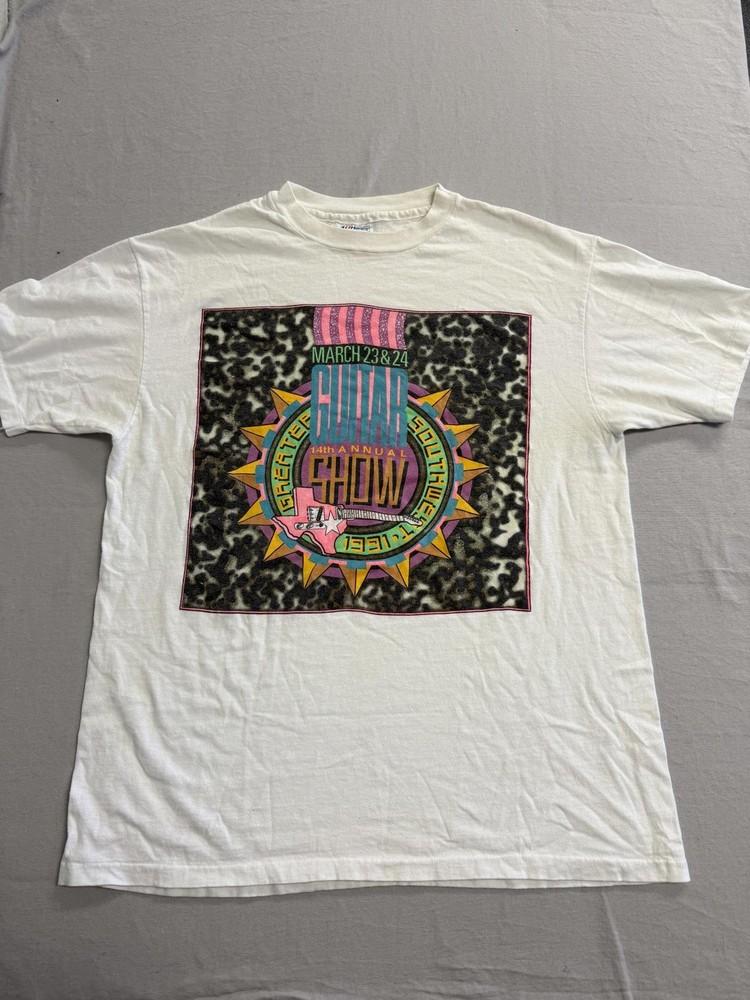 Винтажная футболка с гитарой 1991 года Фестиваль гитар в Далласе XL Унисекс Футболка XXL