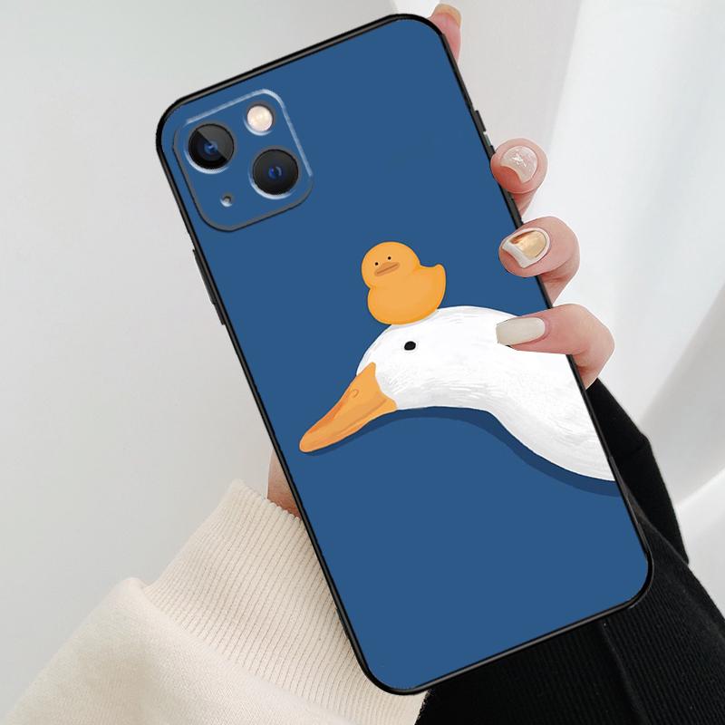 Cartoon Funny Goose Phone Case For iPhone 17 Pro Max 14 13 12 11 15 16 Pro Max mini 16 15 Plus 16e 17 Air Cover