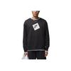 Jordan Contrast Logo Patch Crew Neck Pullover Sweatshirt Men Sweatshirt Black DV4524-010