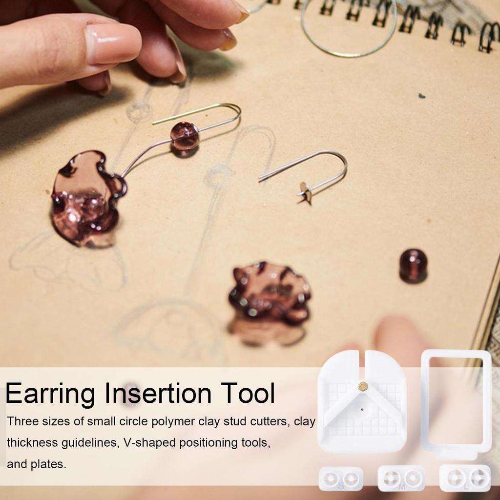 Jewelry Making Clay Earring Tools Position Earrings V-shape Stud Post Embedding Tool Jewelry Sculpting Making Homemade Supplies