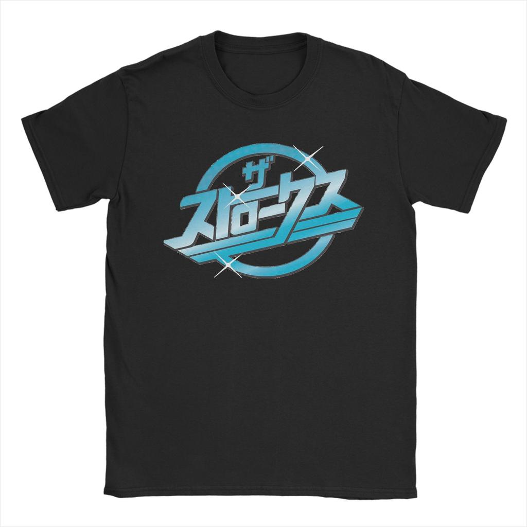 The Strokes Band T Shirts for Men Pure Cotton Funny TShirts Round Neck Tees Short Sleeve Clothing Printing