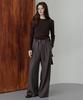 MAKE A TOAST Layered Belted Wide Slacks (Brown) Mbffpa005Br