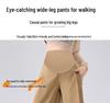 Spring/Summer 2026 Loose Maternity Wide-Leg Pants - Washed Cotton, Casual & Skin-Friendly Suit Pants for Moms