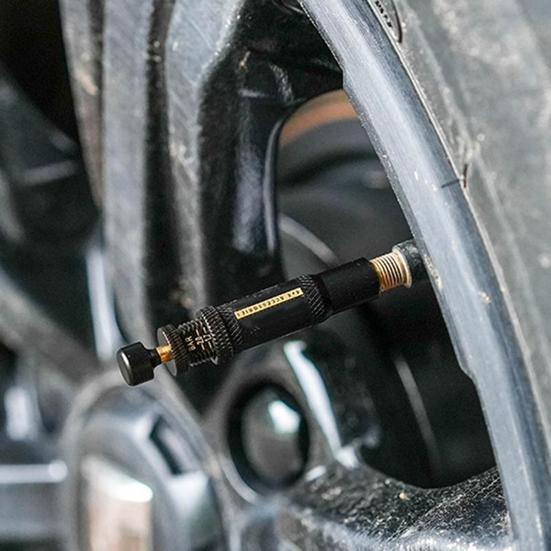 Automatic Tire Deflator Adjustable Offroad Accessories Valve Stem Kit 4 Pieces 10-30 PSI 4x4 Spin-on Inflator Tool Auto-Stop