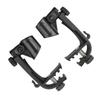 Alomejor Drum Microphone Clip 2 Pieces Adjustable Stand 180° Rotation Shockproof Mount Compatible with 18-28mm Microphones Plastic