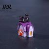 Tabletop Halloween Decoration 3Pcs Mini Resin Figurines, Miniature Pumpkin Ghost Grim Reaper Outdoor Castle Statue for Spooky Fairy Garden,