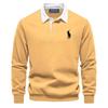 Ralph Lauren Herren Polo-Shirt mit Pony-Stickerei aus reiner Baumwolle, langärmelig, für Herbst und Winter