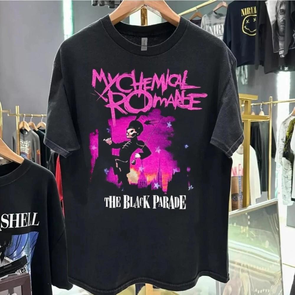 My Chemical Romance Rock band 90s Basic Black T shirt Vtg S5XL Unisex T-Shirt M
