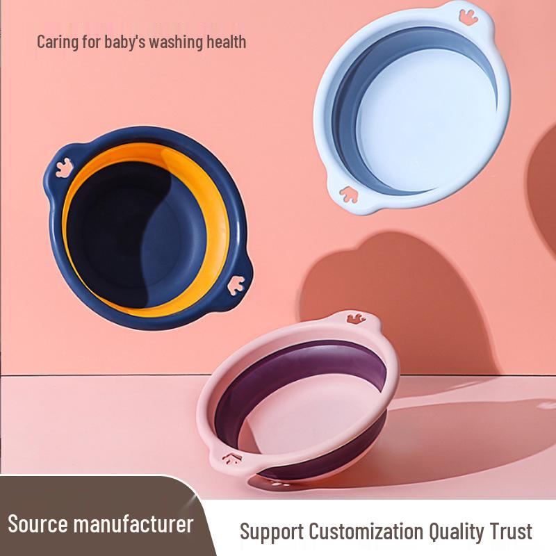 Collapsible Portable Children's Washbasin - Durable, Thickened Plastic for Travel and Outdoor Use