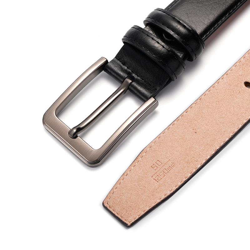 Men's Retro Pin Buckle Cowhide Belt - Versatile, Casual, Genuine Leather, High-End Feel, Hot Item.