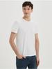 Premium Long-staple Cotton Short-sleeve Crew Neck Three-needle Solid Color Wrinkle-free Antibacterial Cool T-shirt Minimalist Breathable Tops
