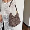 2024 Stylish Lazy Leopard Print Large Capacity Shoulder Bag For Women Chic Casual Use