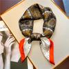 Retro printed silk scarf women's sunscreen scarf scarf small square scarf 71cm simulated silk scarf new shawl women's