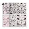 Salon Nail Accessories 6 Sheets Halloween Stickers for Women, Pumpkin Ghost Bat Skull Women Manicure Decoration Decals, Art Home Supplies