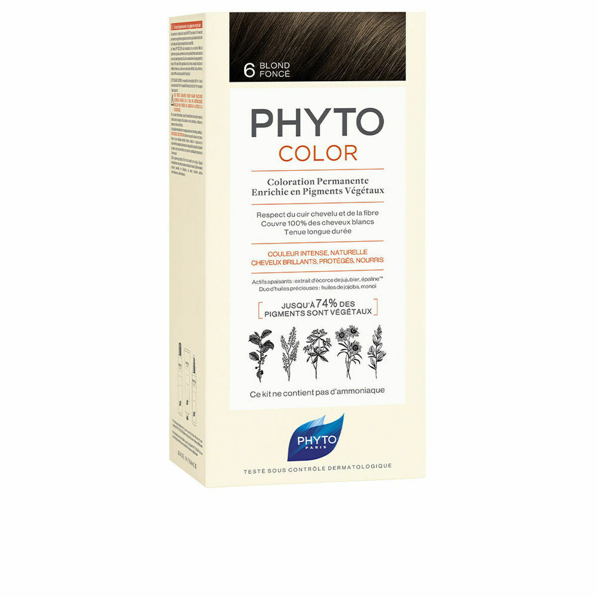 

Стойкая краска для волос PHYTO PhytoColor 6-rubio oscuro Без аммиака