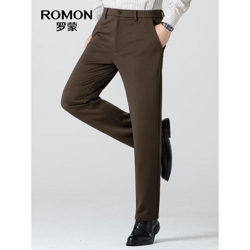 ROMON Men's Straight Leg Casual Business Trousers 6K147A60