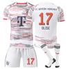 Jugendliche Kinder Erwachsene Benutzerdefinierter Name Fußballtrikots 25/26 Bayern Auswärts #17 OLISE Fußball Trainingskleidung Fußballuniformen mit Socken