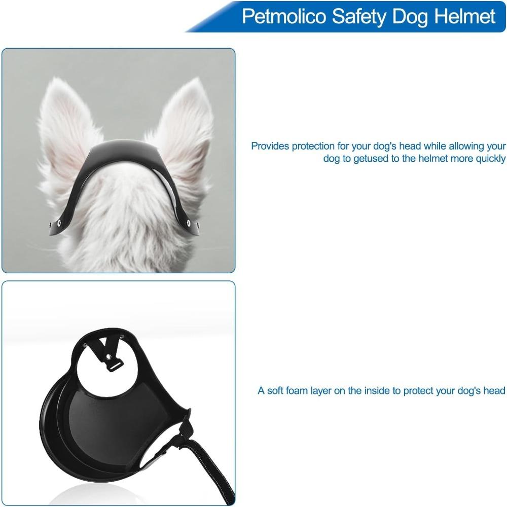 Cute Safety Helmets for Dogs Dog Helmet with Ear Holes & Adjustable Strap, Dog Helmet for Small Dog for Outdoor Driving/Riding