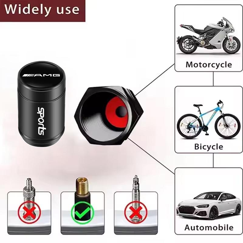 4 szt. Stylizacja samochodu Nakrętki zaworów kół i opon Osłony trzpieni powietrza Do Mercedes Benz AMG W205 W204 W206 W213 W212 W211 W222 W221 W177 W176 X2