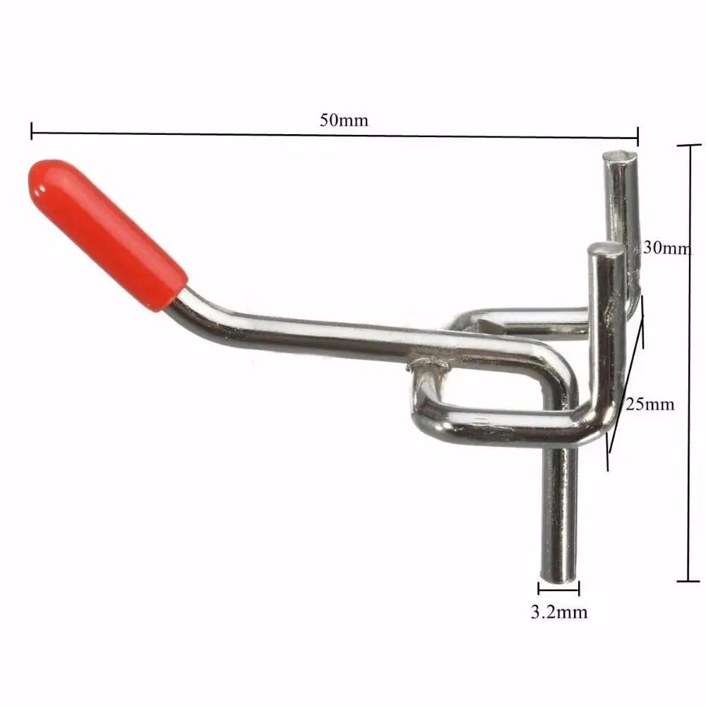 1Pcs Storage Rack Hole Board Hook Steel Hardware Tool Oblique Hanger Wall Mount 5/7/10/15/20cm Pegboard Hook for Shop Good Shelf