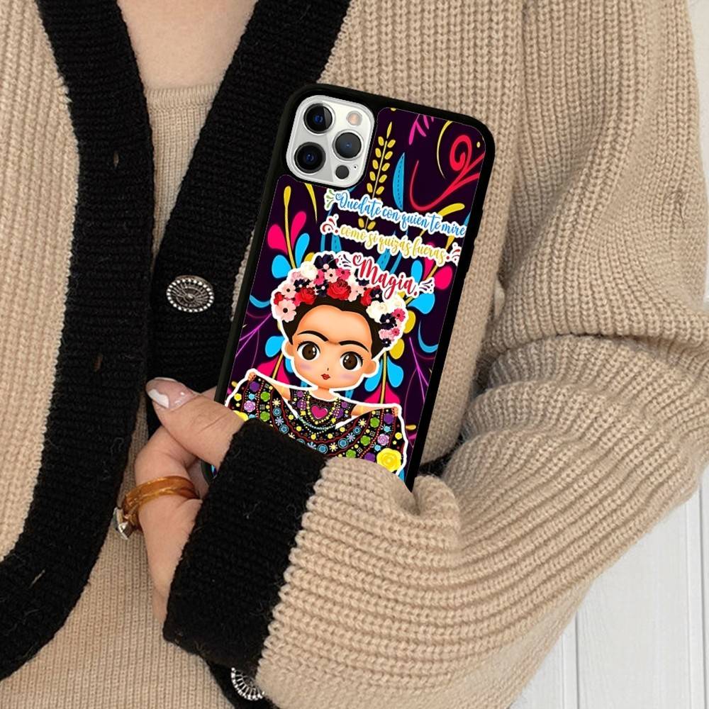 Fashion F-Frida K-KahlosS Phone Case For Iphone 11 12 13 14 15 Pro Max 17 16 Plus Hard PC+TPU Back Cover