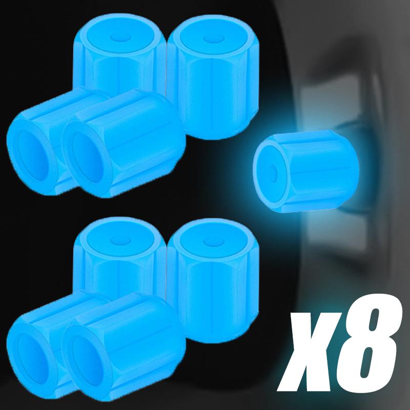 4/8/16 ks Auto Svítící Víčko Ventilku Pneumatiky Fluorescenční V Noci Svítící Motocykl Kolo Tryska Kola Víčka Ventilků Pneumatiky Automobilu Svítící Víčka