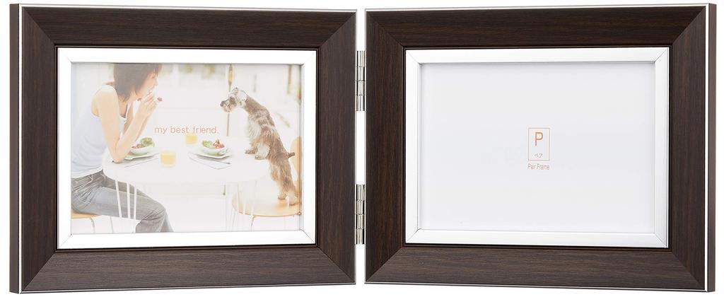 VANJOH Photo Frame Pair LW [Large X 2 Frames] Horizontal, Dark Brown, PF-LWY-DB