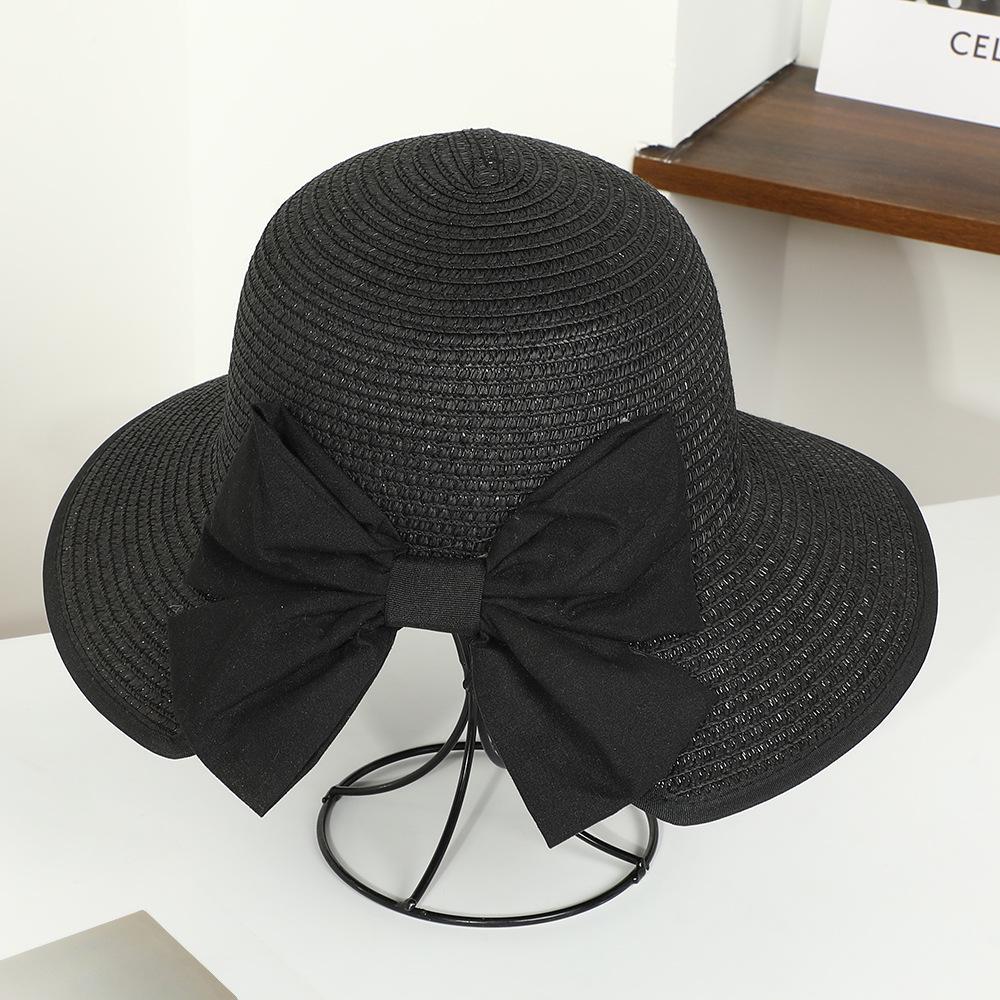 Women's Wide Brim Straw Sun Hat - Foldable Beach & Vacation Hat
