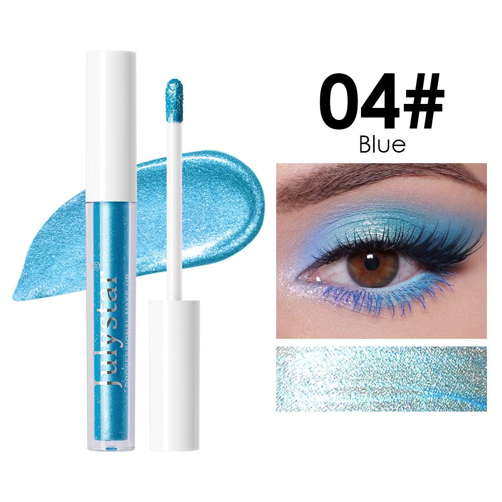 10 Colors Waterproof Liquid Eyeshadow High Shine Long-Lasting Sparkling Eye Shadow Metallic Pink Purple Party Stage Eyes Makeup Hallowmas