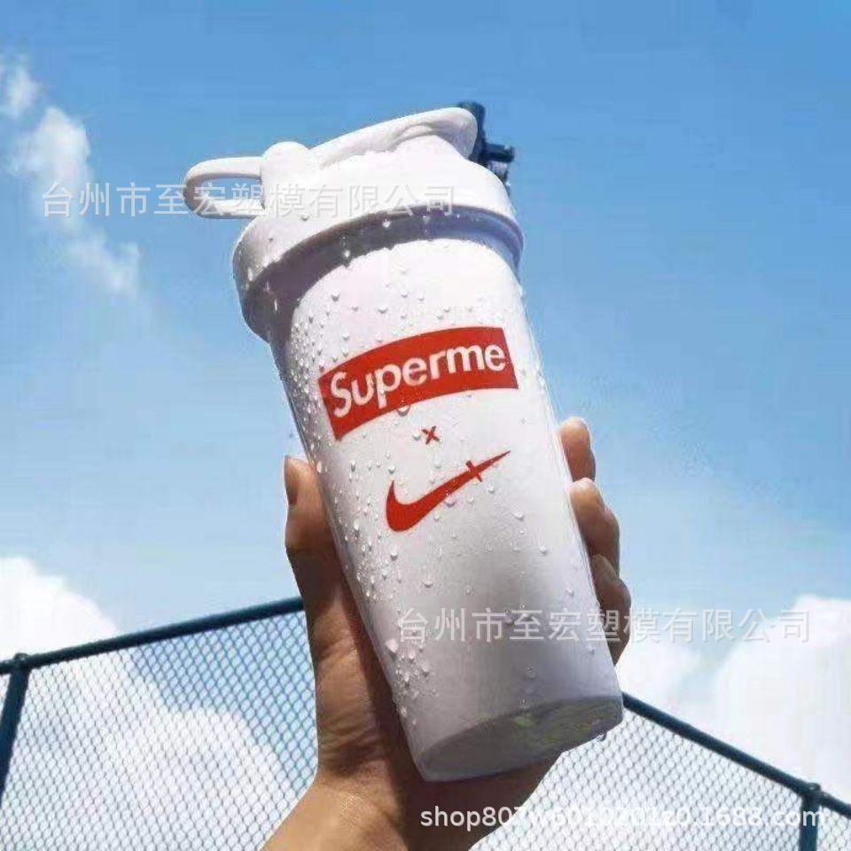 Water Bottle Finished Product Spot Printing LOGO Sports Large Capacity Summer Kettle Fitness Outdoor Milkshake Protein Powder Shaking Cup