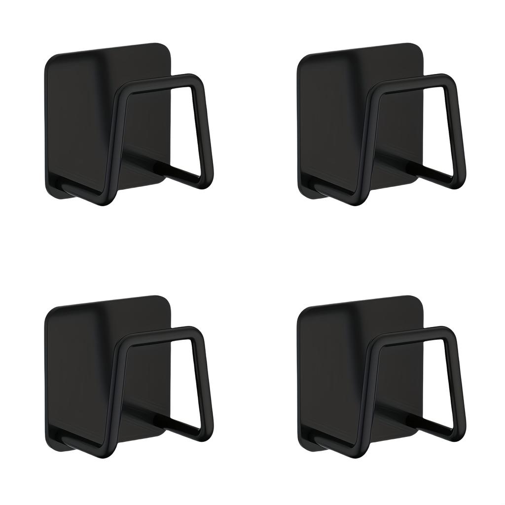 4pcs Stainless Steel Wall-Mounted Kitchen Hooks Set with Easy Install, Contemporary Style, Perfect for Hanging Lids, Cutting Boards